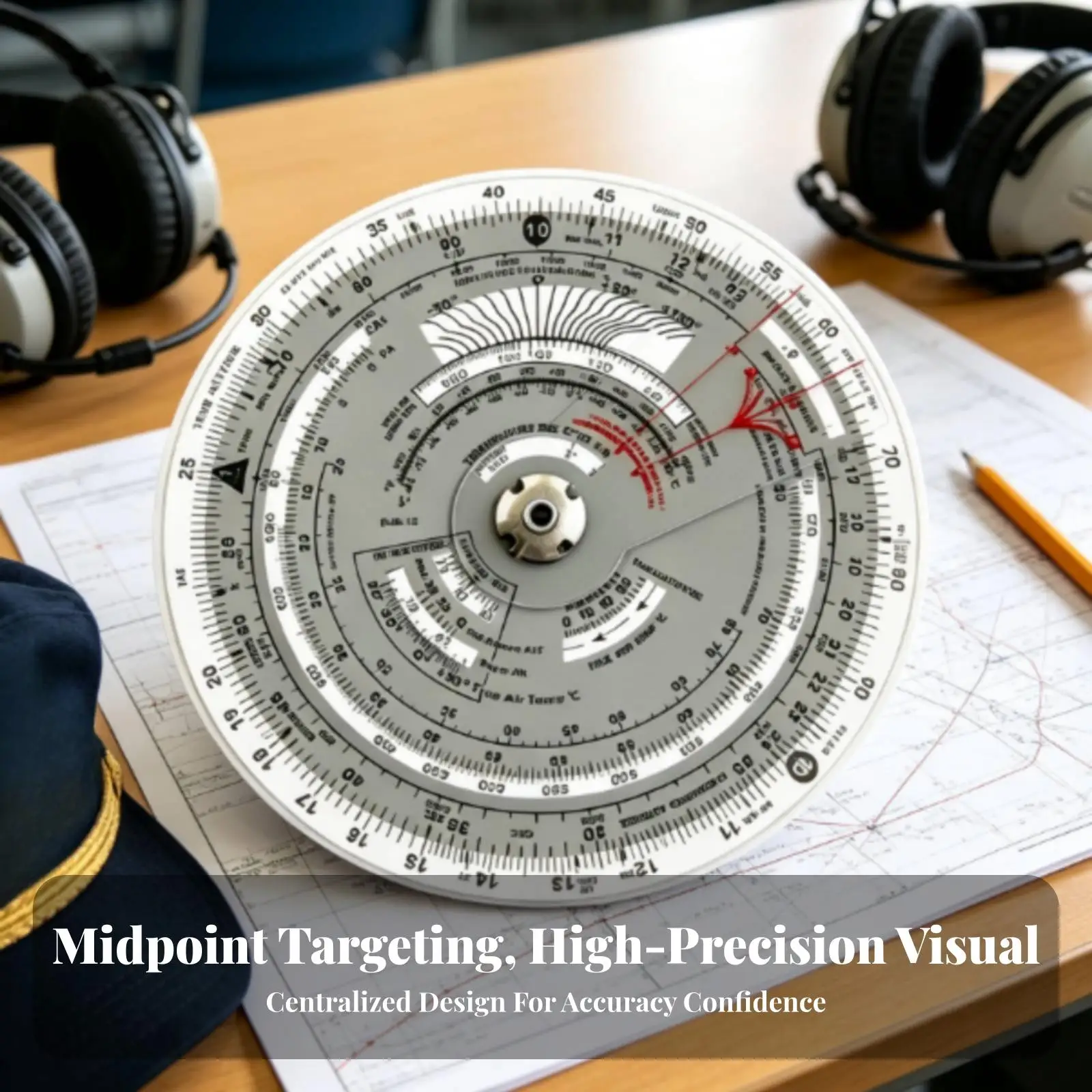 Pilot Navigation Ruler Plastic Aviation Computer Circular Slide Rule for Flight Students Cockpit Navigation Accessory