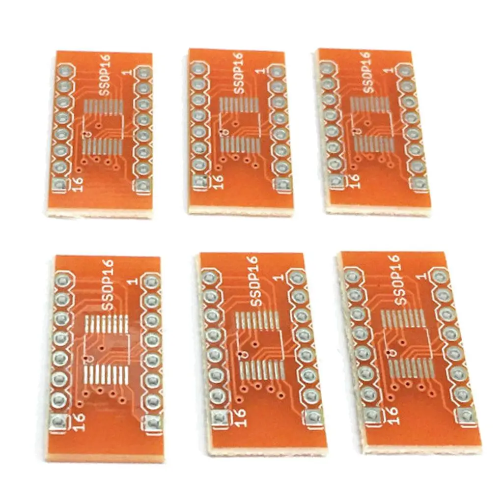 PCB Adapter Board 10 Pack Orange Color SO16 to DIP 2.54mm Pitch for 600mil Socket Test