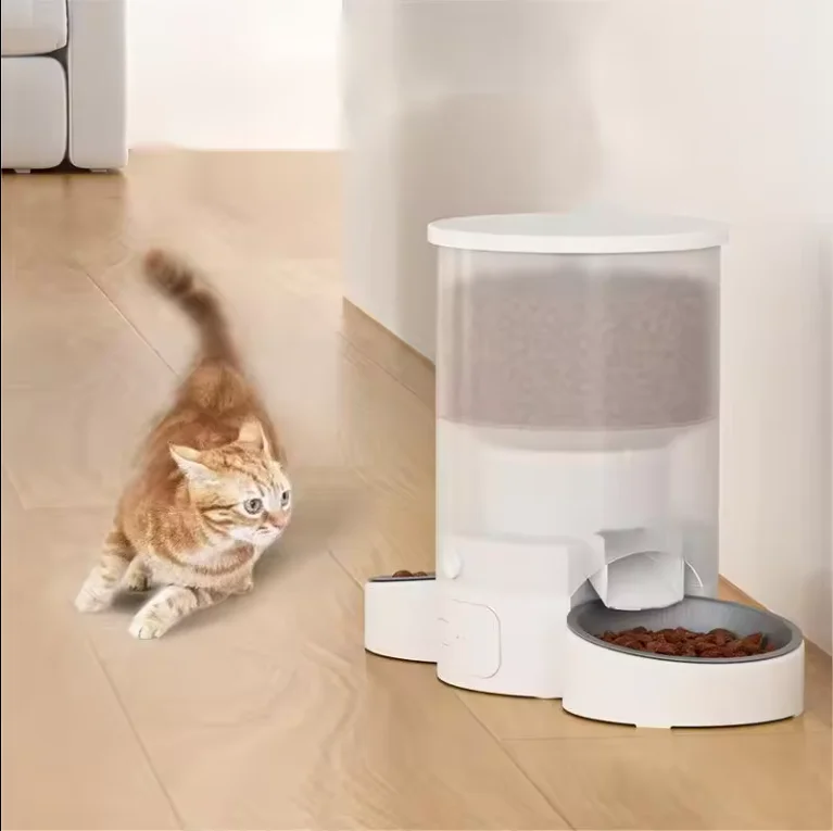 Wholesale Automatic Pet Cat Dog Feeder Double Bowl Timing and Quantitative APP Control Smart Food Dispenser