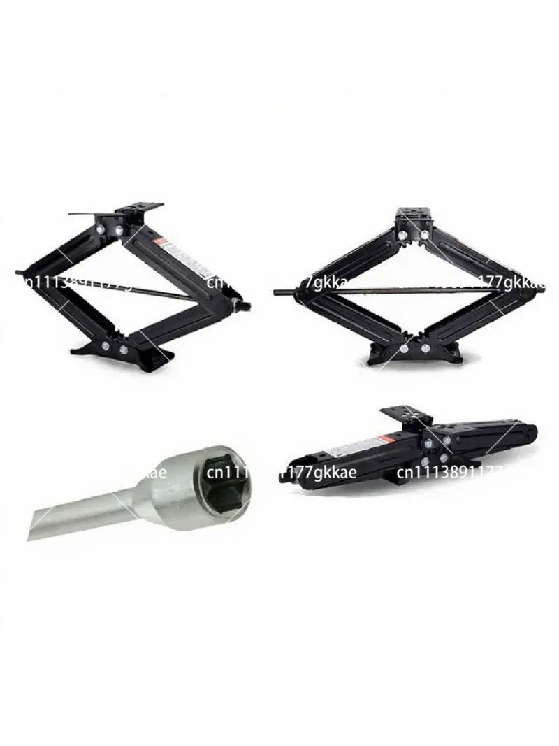 2pcs 5000lb RV Camper Scissor Leveling Jacks Trailer Stabilizer with Handle Corner Steady Caravan Accessories