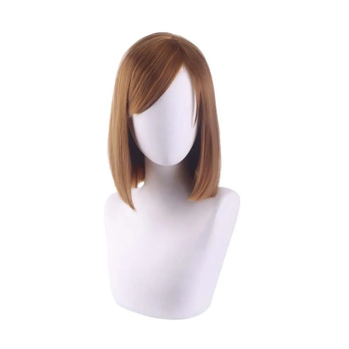 Anime JJK Kugisaki Nobara Cosplay Wig Short Orange Brown Cosplay Wig  for Women