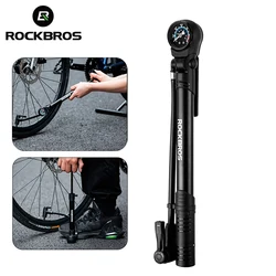 ROCKBROS Bicycle Pump 120PSI Portable Air Pump Presta Schrader Ultralight Hand Pump With Pressure Gauge MTB Road Bike Inflator