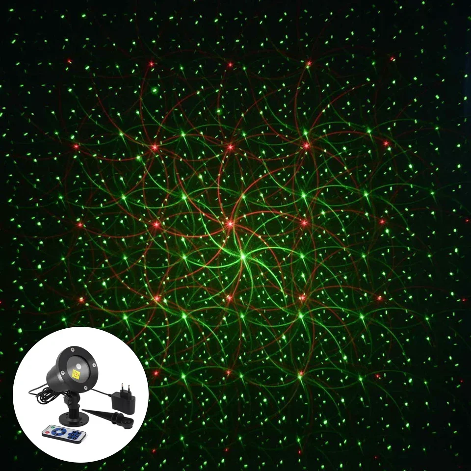 

LED Landscape Stage Light Garden Full Sky Star Laser Projector Light Outdoor R&G Firefly Spotlights for Yard Lawn Party Decor