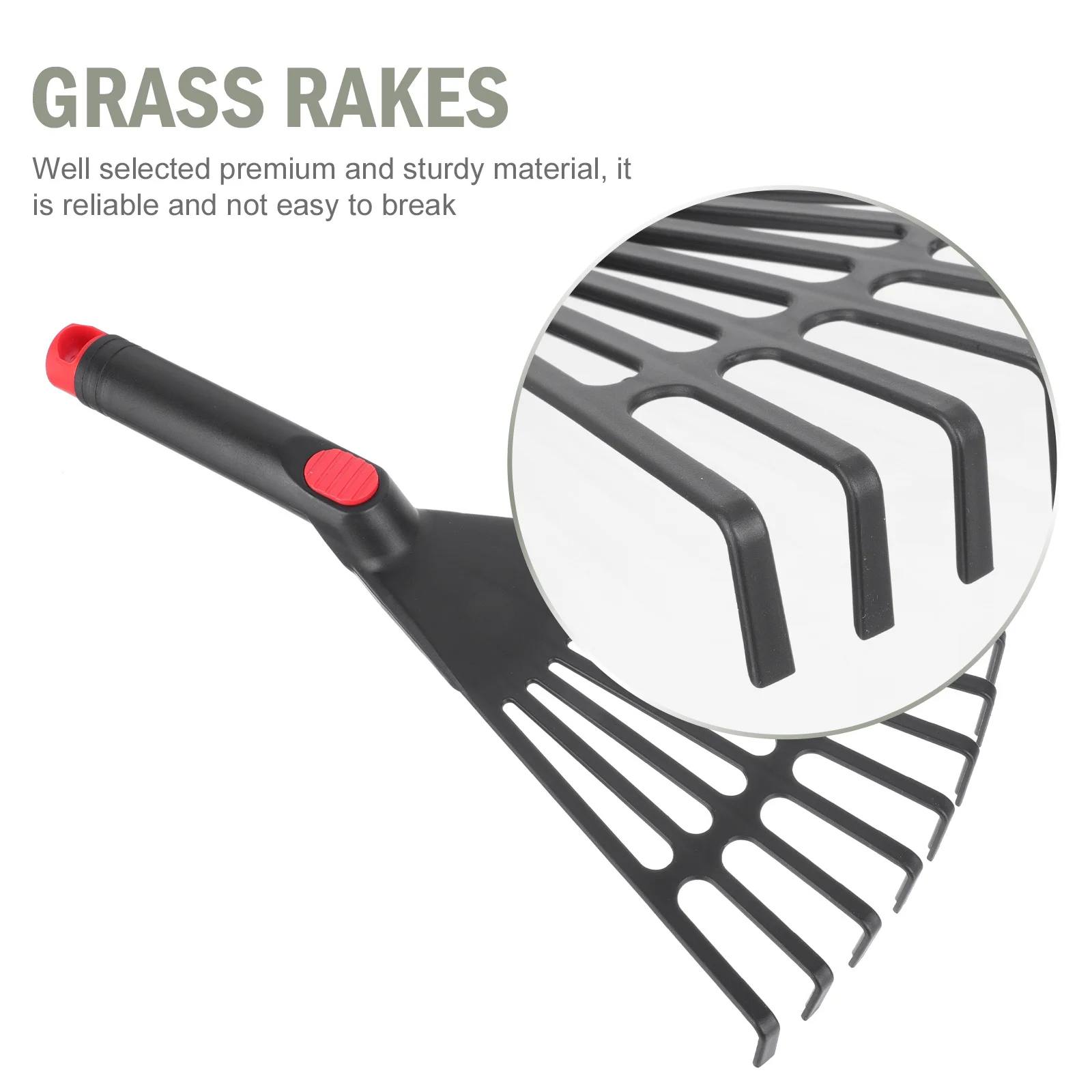 

2Pcs Durable Plastic Garden Rakes Sturdy Soil Loosening Leaf Dead Grass Rakes Practical Gardening Accessories Agricultural Rake