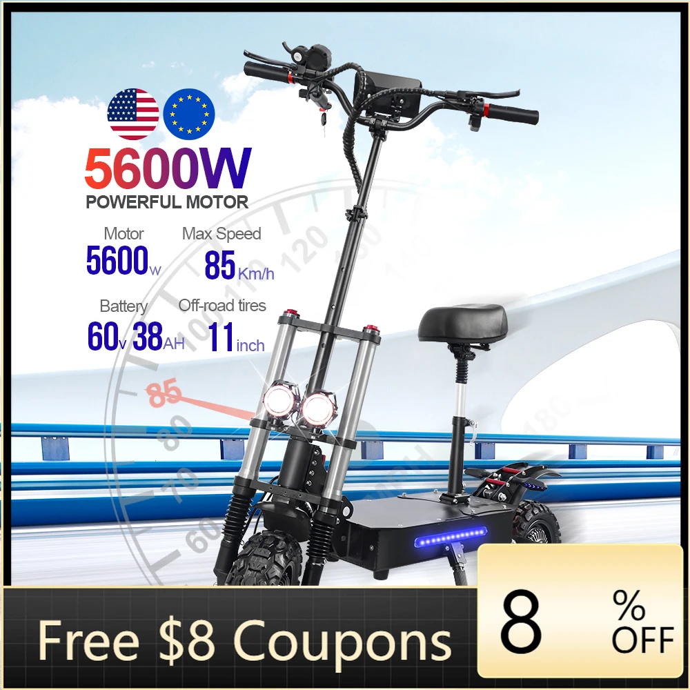 

STLF Advanced 60V 5600W 70-0km/h Fieabor Dual Motor Waterproof Electric Scooter in A and Warehouse