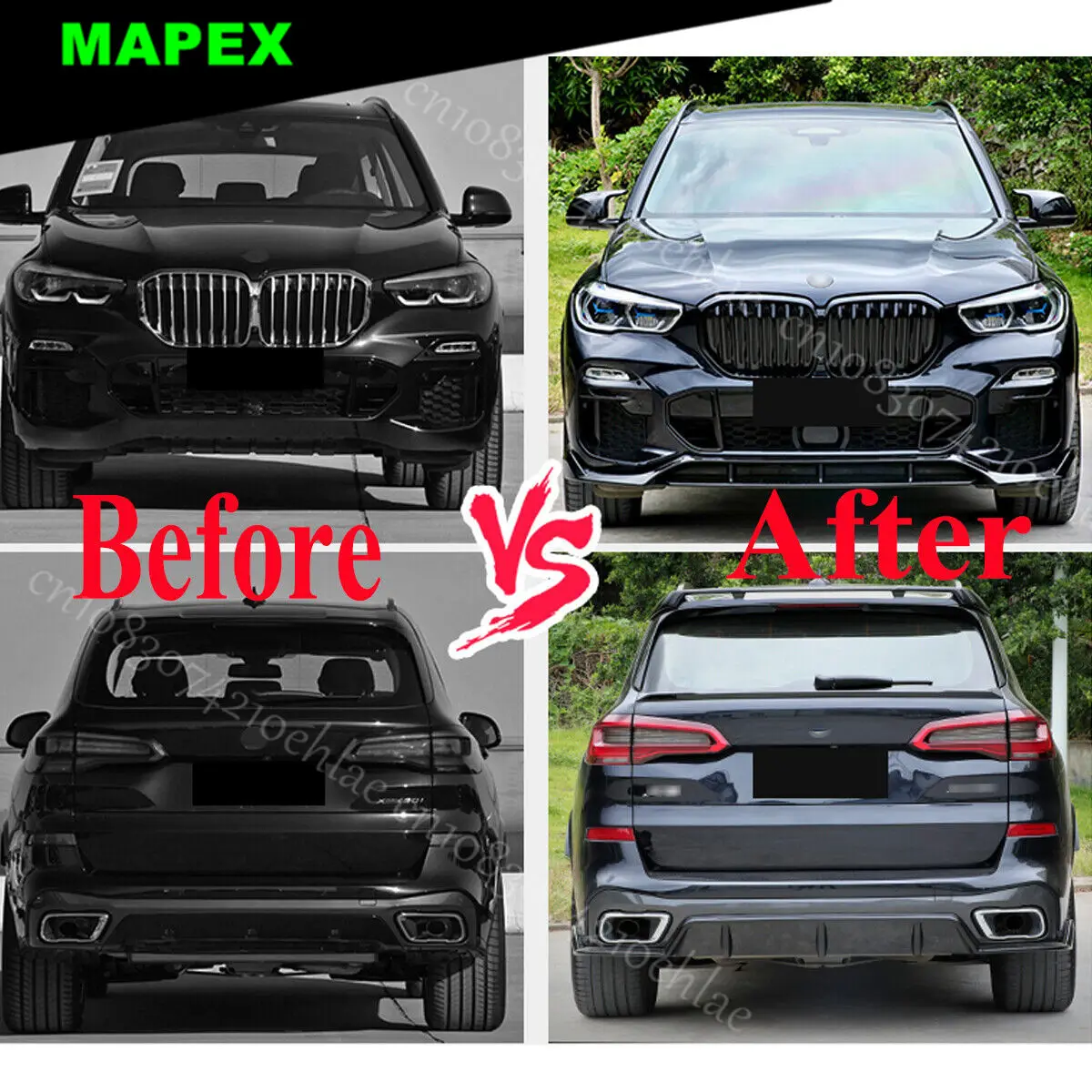 BODY KIT FOR BMW X5 G05 2019+ FRONT LIP REAR DIFFUSER SPOILER SIDE SKIRTS GLOSSY