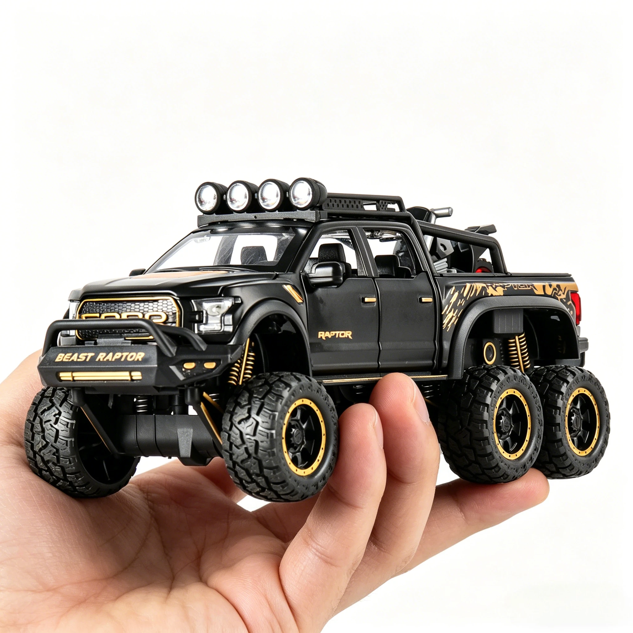 

1:24 Scale Simulation Raptor F150 Off-road Alloy Diecast Classic Car Model Supercar Sound Light boys toy Gift