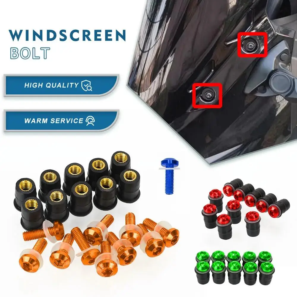 

10PCS M5 5mm Windscreen Windshield Bolts Screw Kits FOR HONDA CBR650F CBR650R CBR900 CBR900RR CBR929RR CBR954RR CBR500R