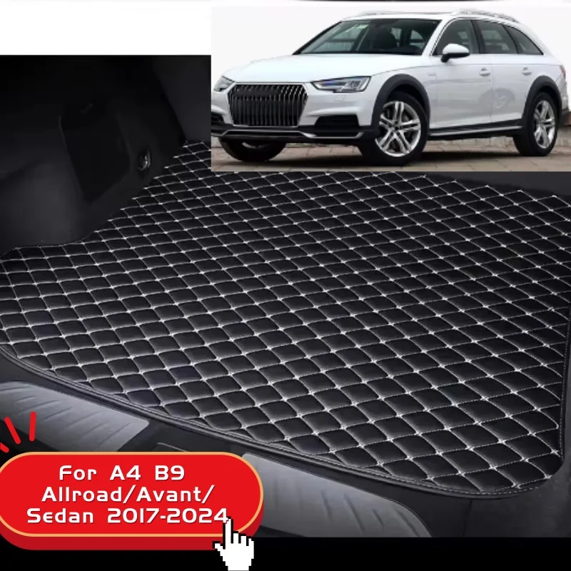 

Customized Car Trunk Mat For A4 B9 Allroad/Avant/Sedan 2017-2024 2023 2022 2021 2020 2019 18 Car Artificial Leather Accessories