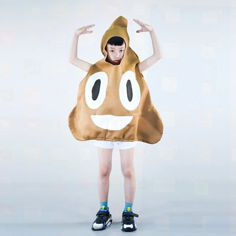 

Halloween Parent-Child Matching Feces Costume Funny Adult Child Outfit One Big Poop Performance Costume Chinese Manufacturer