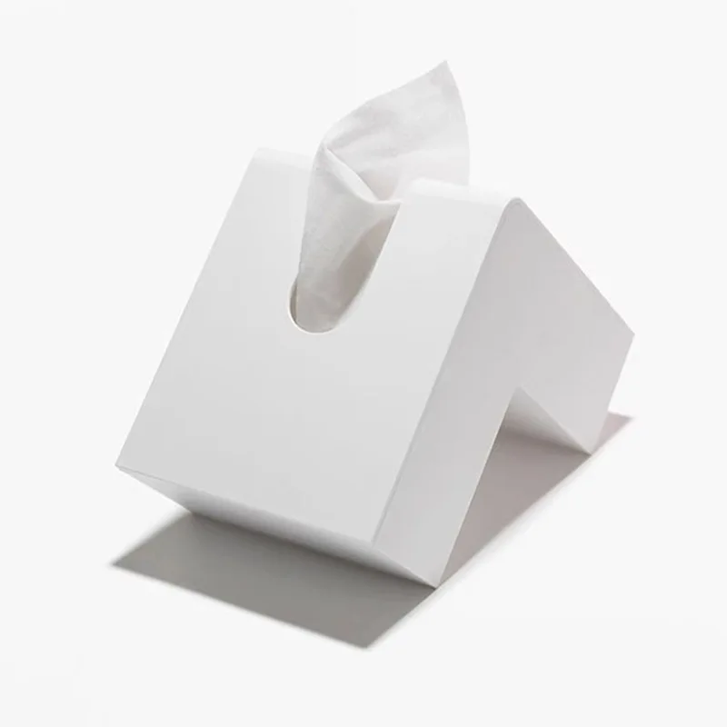 Creative Tissue Box High Value L-shaped Pumping Carton High Grade Light Luxury Tissue Storage Box Napkin Carton
