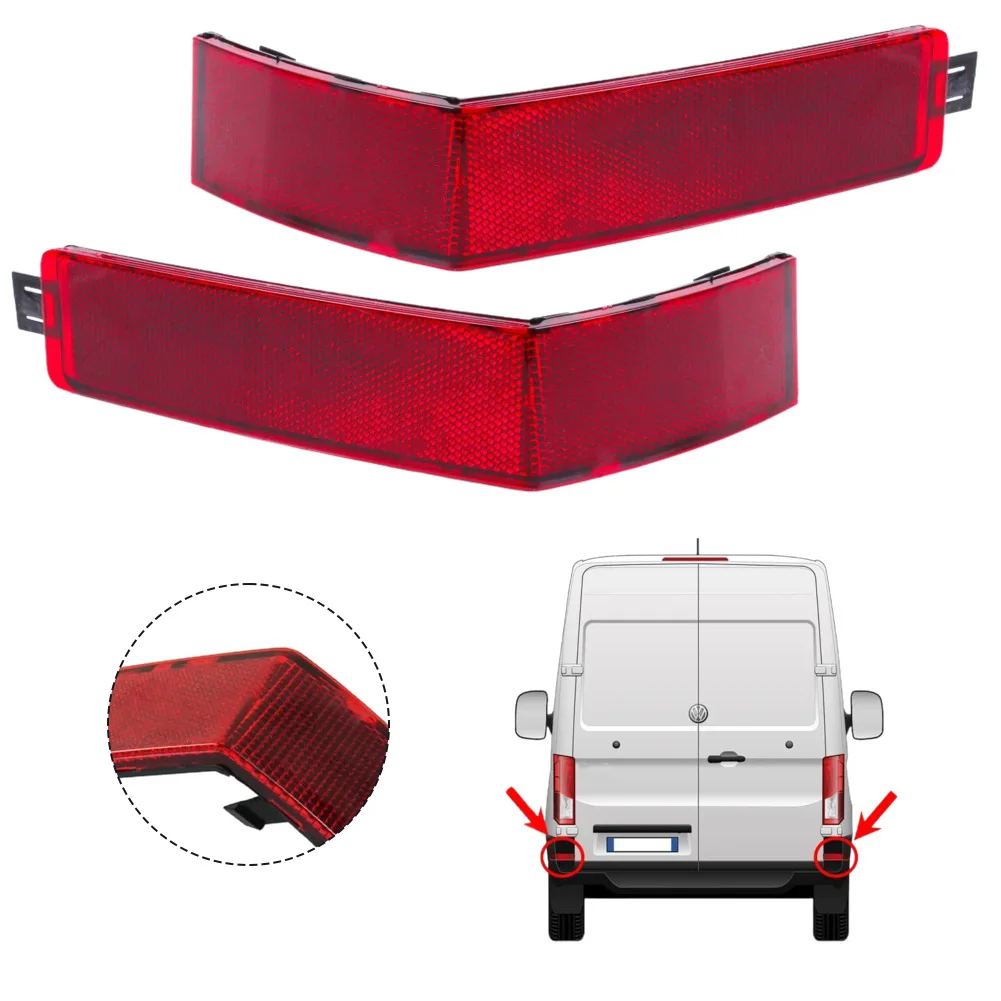 

2* Rear Bumpers Of Reflector For Crafter And For Mantge 7C0945105 7C0945106 Plastic Car Accessories Easy To Use High Quality