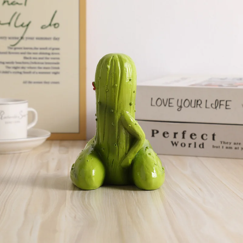 Sexy Cucumber Kimchi Decor, Red Lip Cucumber Kimchi Display, Prank Gift Funny Desk Decoration