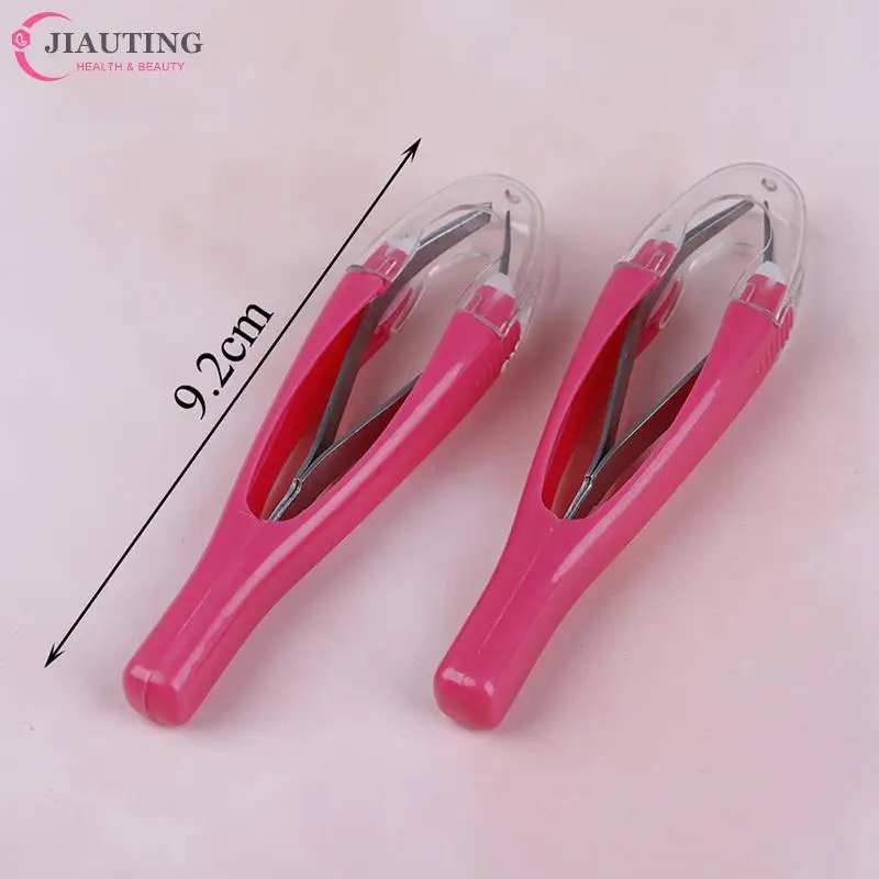 1pcs Professional Automatically Retractable Stainless Steel Slant Tip Hair Removal Eyebrow Tweezer Makeup Tool עיצוב גבות מקצועי