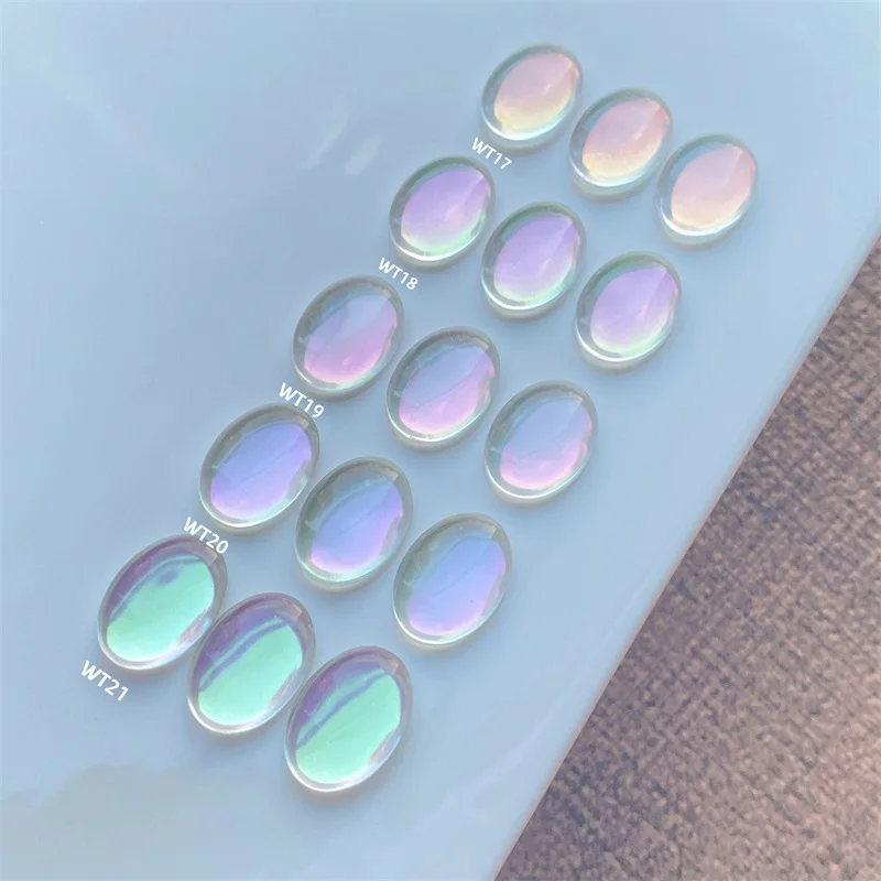 HNDO New 7 Colors Aurora Chrome Powder Chameleon Color Shift Nail Glitter Mirro Effect for Nail Art Decoration Manicure Pigment