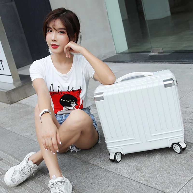 2024 New Trolley Suitcase for Men's Business Suitcase with Boarding Small Suitcase 18 Inch 20 Inch Women's Small Light Luggage