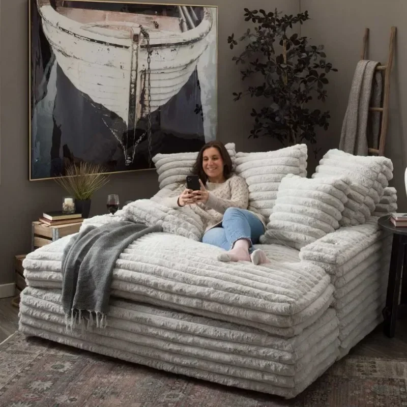 Light luxury lazy thick strips down down clouds huge sitting deep winter and summer removable and washable combination living