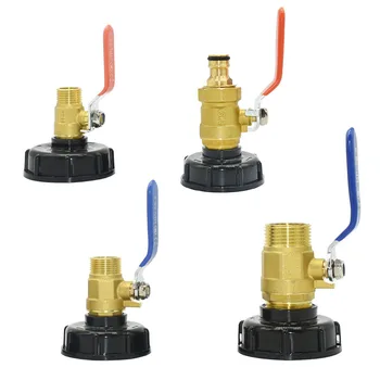 S60 bis 1/2 3/4 1 Zoll Außengewinde Anschluss Messingventil IBC Tankhahn Adapter Nippel Gartenschlauch Schnellanschluss Tankventil