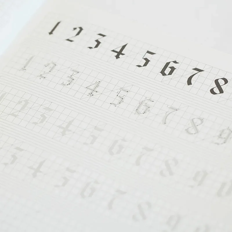 Gothic English Copybook Italic English Calligraphy Copying Dipping Exercise Book Beginner Stroke Order Letters Practice Copybook