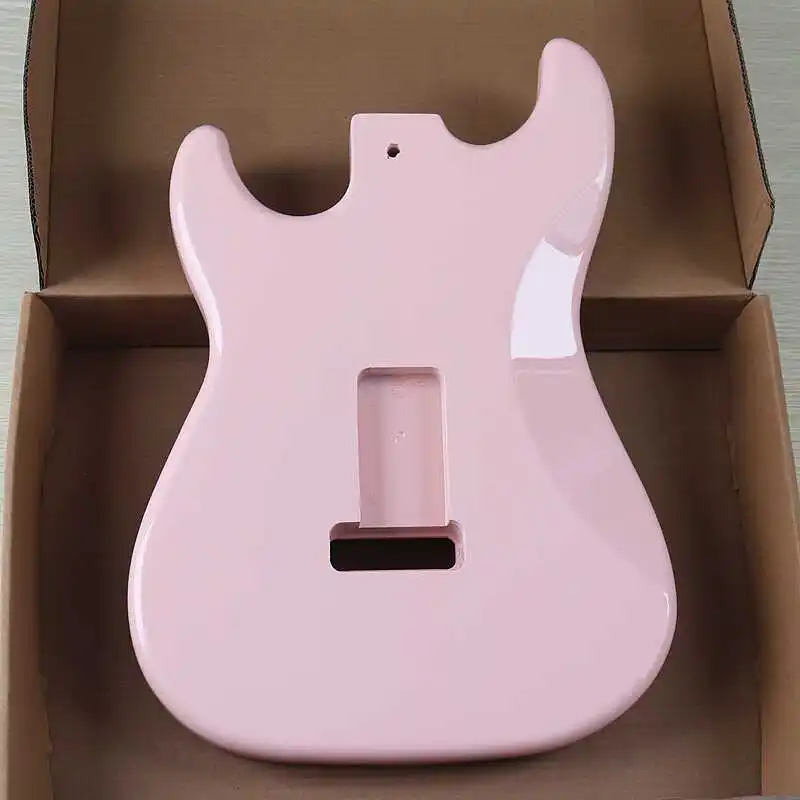 جسم جيتار كهربائي وردي مزدوج المفرد مقاس 39 بوصة، جسم جيتار كهربائي، ملحق تعديل جيتار ذاتي الصنع #1