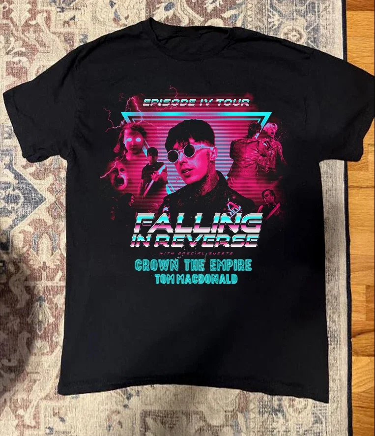 

Streetwear Falling in Reverse Poster Band Tour Gift for Fan T Shirt Plus Size Summer Cotton Men Women Top Tee Loose Casual Trend