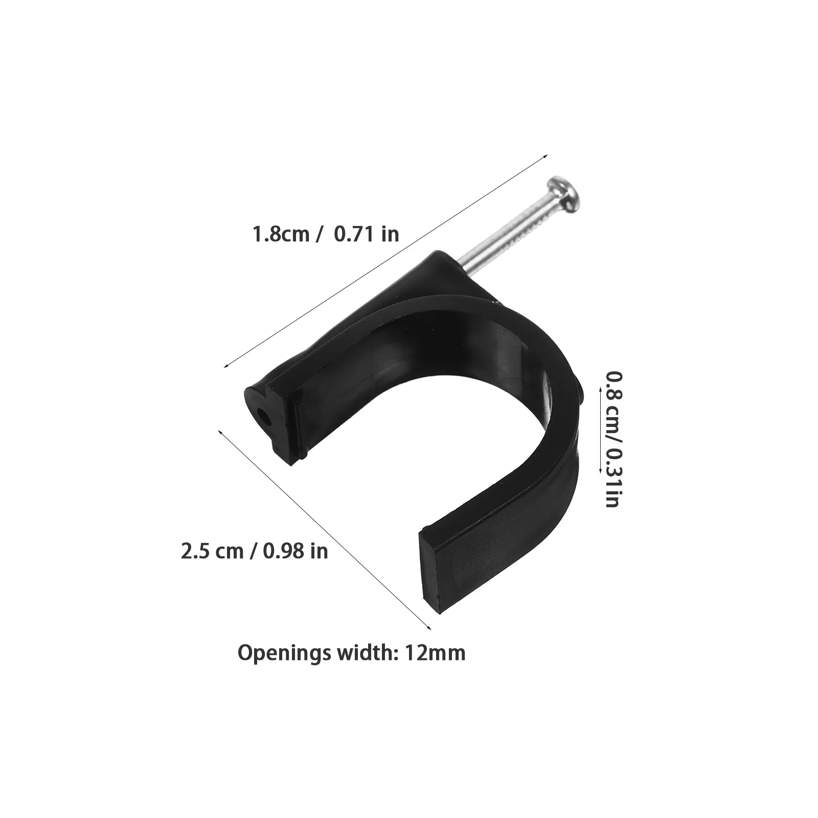 100pcs Circular Pipe Clamps Half Clamp Fixing Tools With Nails For Tubing Support J Hooks Clamps Fasteners Hardware Fittings - view 5