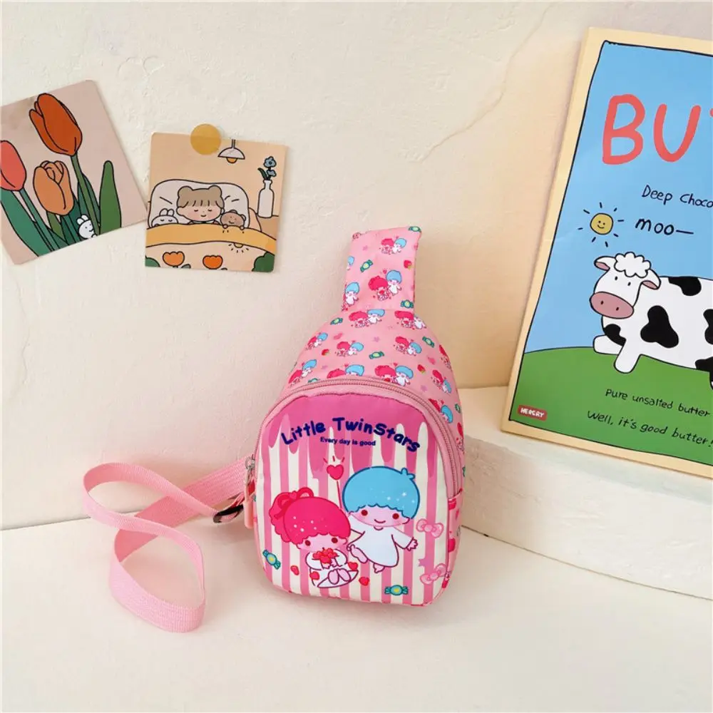 Hello Kitty Children Chest Bag Sanrio figure Kuromi Cute Coin Purse Shoulder Bag Boy Girl Cross Body Bag Fashion Messenger Bag image 2