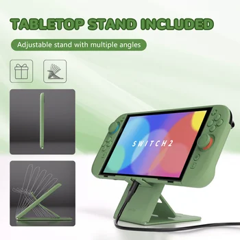PlayVital Solid Color Protective Case for Nintendo Switch 2, Anti-Scratches Hard Shell Dockable Grip Cover with Foldable Stand 2 PlayVital Solid Color Protective Case for Nintendo Switch 2, Anti-Scratches Hard Shell Dockable Grip Cover with Foldable Stand 2