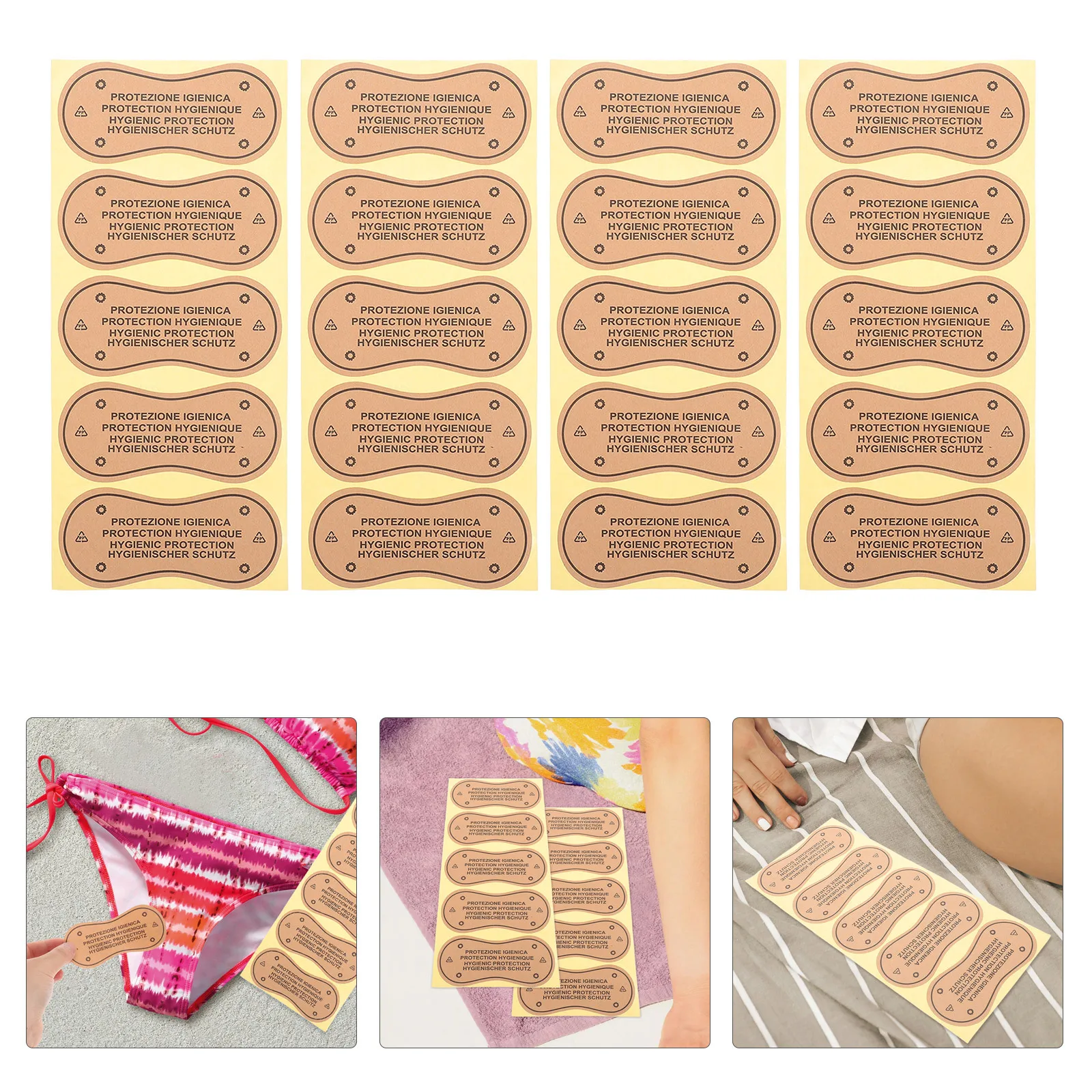 

100Pcs Women Panty Liners Adhesive Protective Stickers Breathable Swimwear Underwear Lingerie Leakproof Comfortable Fit Gentle