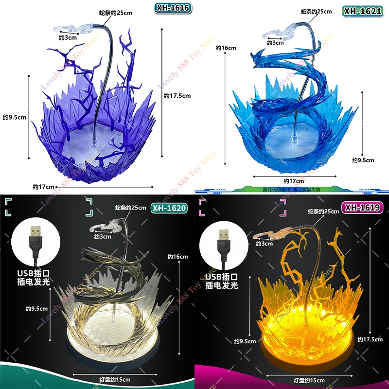 Efectos Especiales de Explosión de Rayo para Figuras de Acción de 6 Pulgadas, Modelo de Juguete, Flujo de Aire Ciclónico, Soporte de Barra de Serpiente