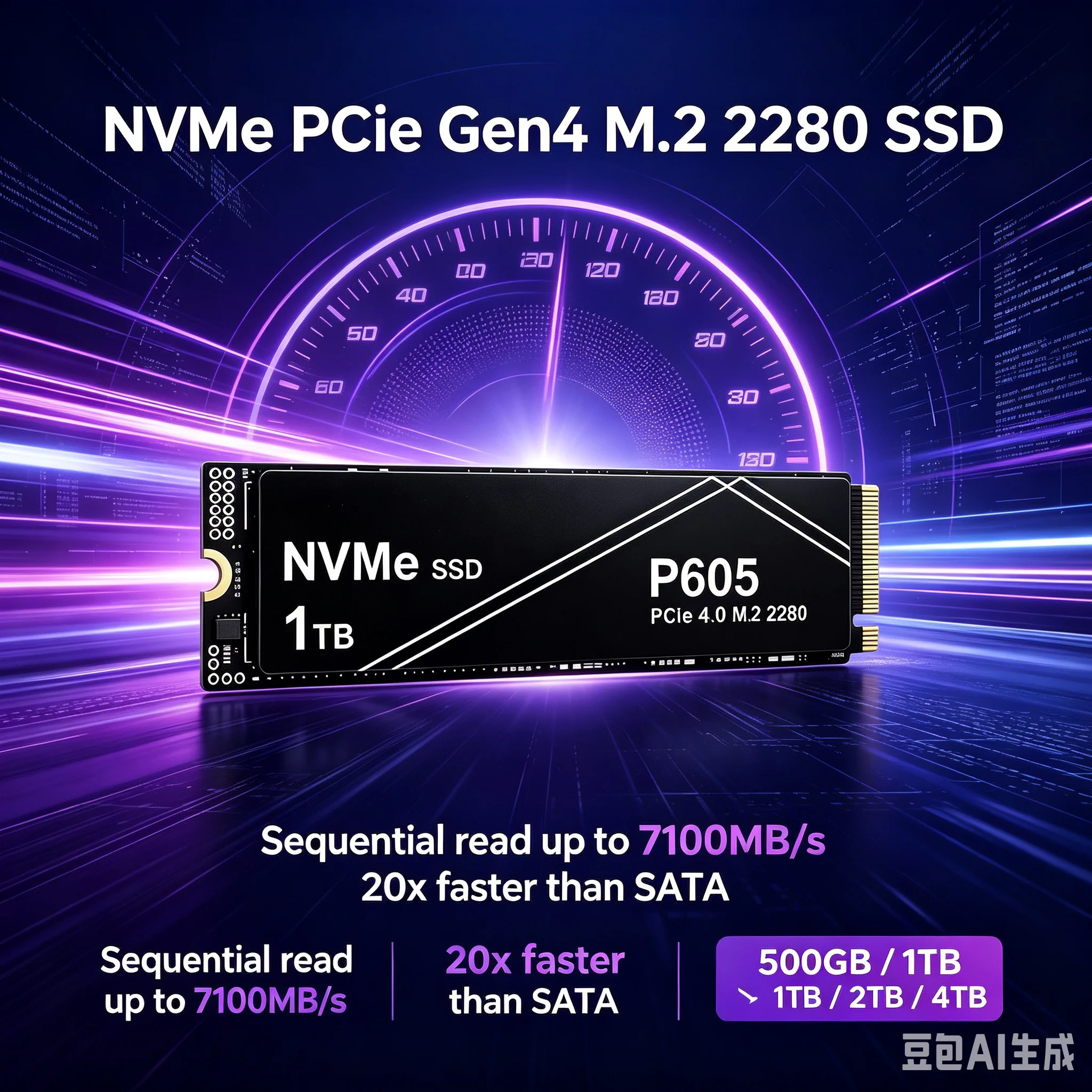 New P605 1TB 2TB 4TB  NVMe PCIe Gen 4 NVMe M.2 2280 SSD Solid State Drives for Gaming Computer Laptop PS5