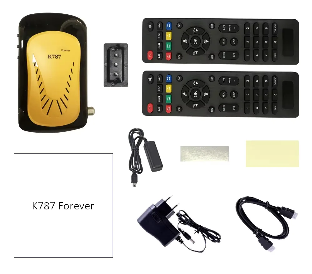 يتميز جهاز استقبال الأقمار الصناعية عالي الدقة K787 DVB-S2 مزود بفك تشفير H.265 HEVC مجهز بحر البحر إلى الأبد PowerVU Biss Apollo5 STB