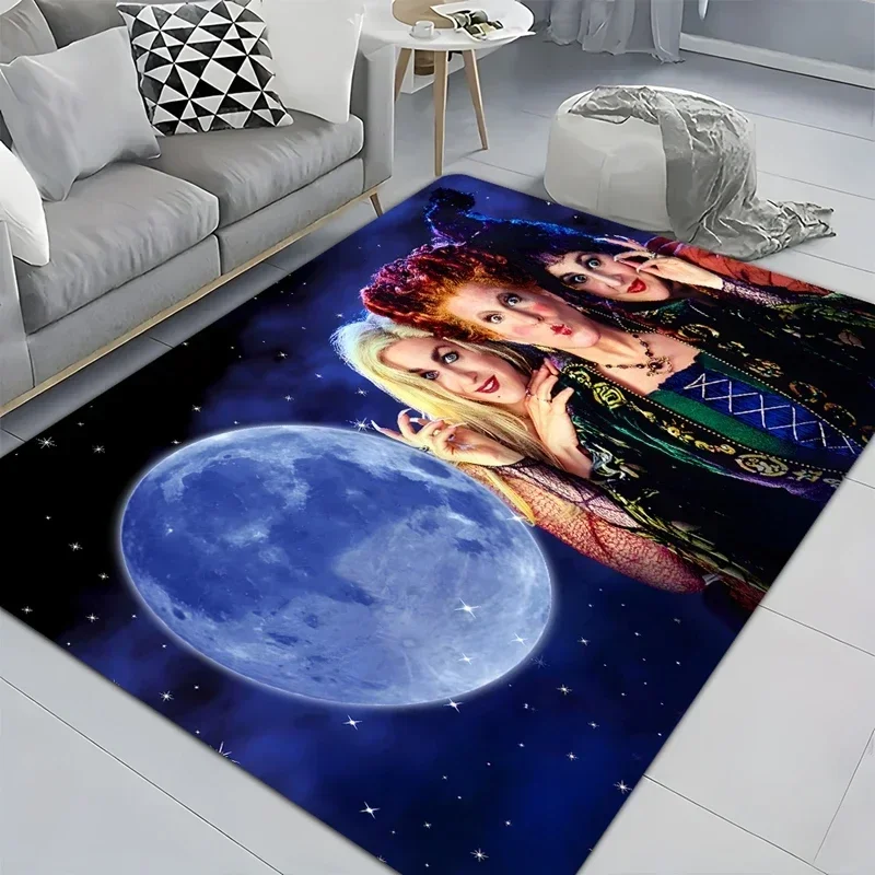 MINISO Disney Hocus Pocus Welcome Doormat Non-Slip Bedroom Kitchen 100% Polyester Rugs Living Room Mat Washable Home Carpet