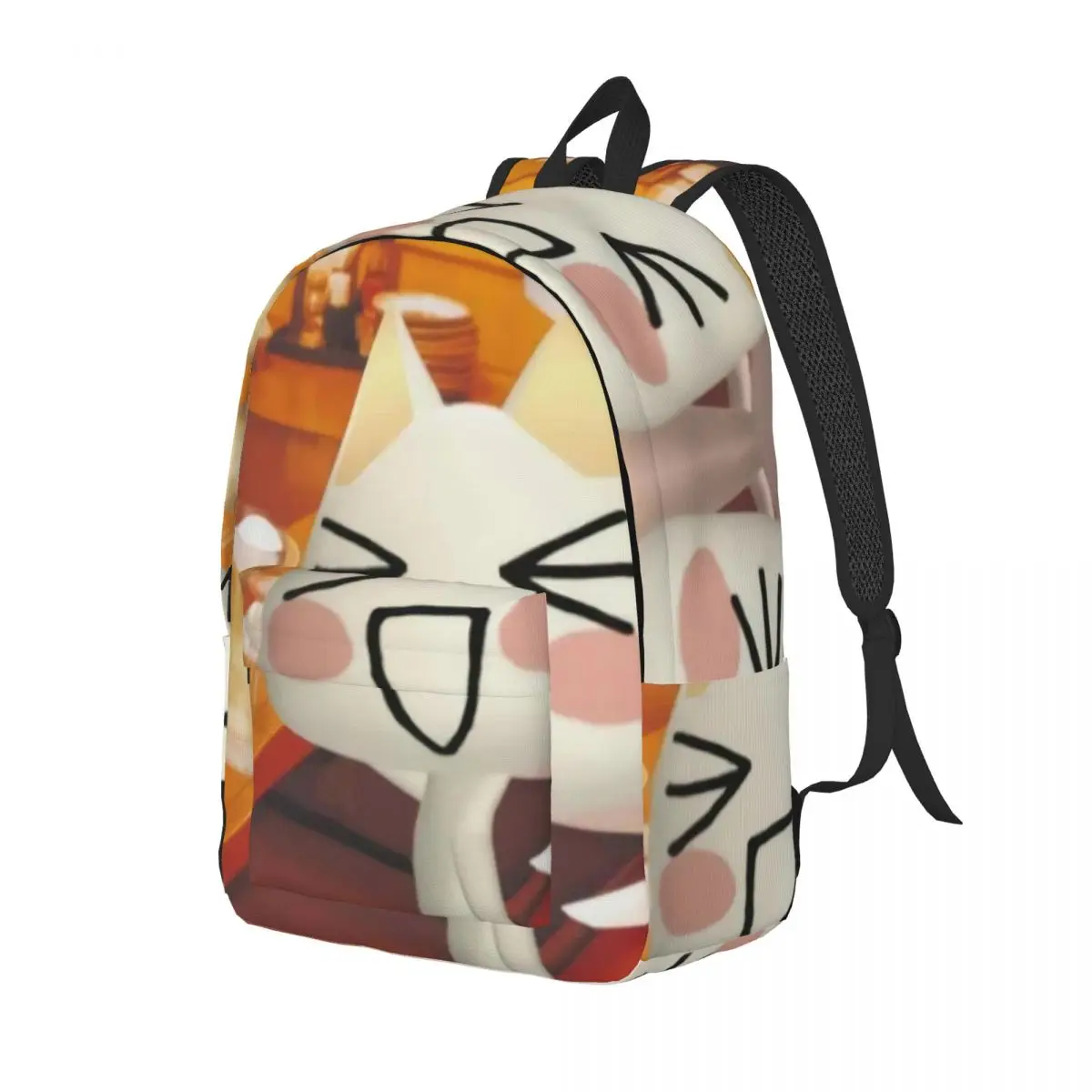 حقيبة ظهر Toro Inoue Cat لطلاب المدارس الابتدائية لرياض الأطفال حقيبة كتب Happy Neko للأولاد والبنات والأطفال من القماش حقيبة نهارية رياضية
