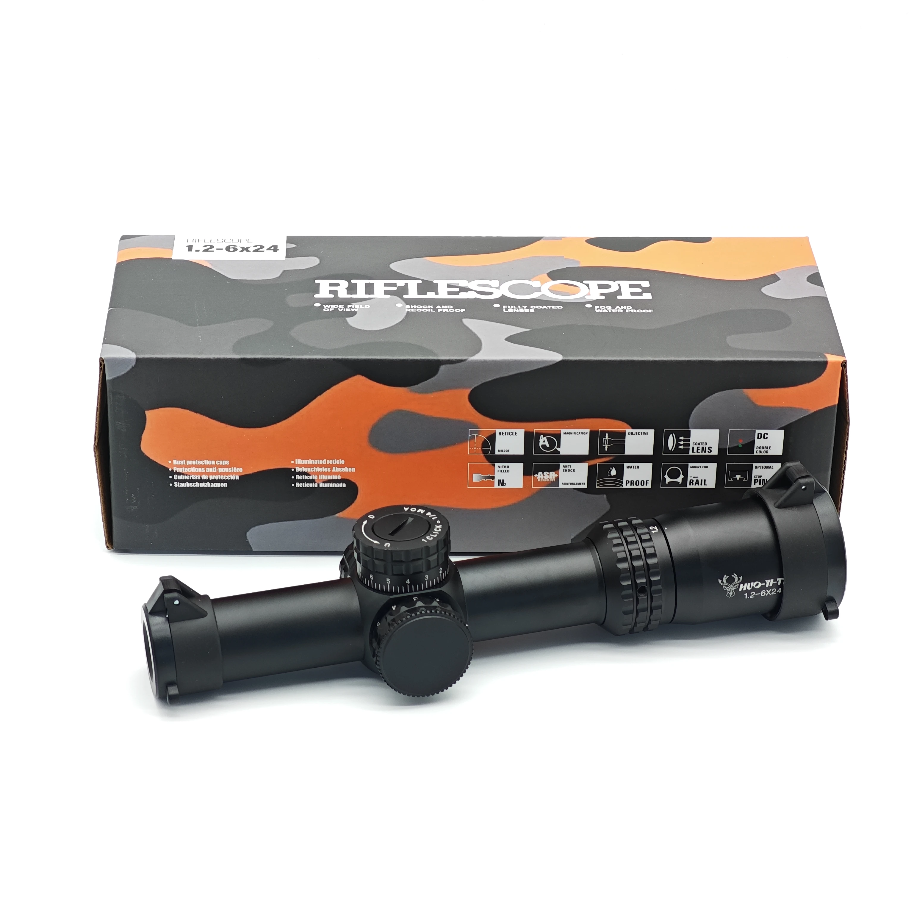 Outdoor Hunting Youtube - Tactical 1.2-6x24 IR Scope 30mm Tube