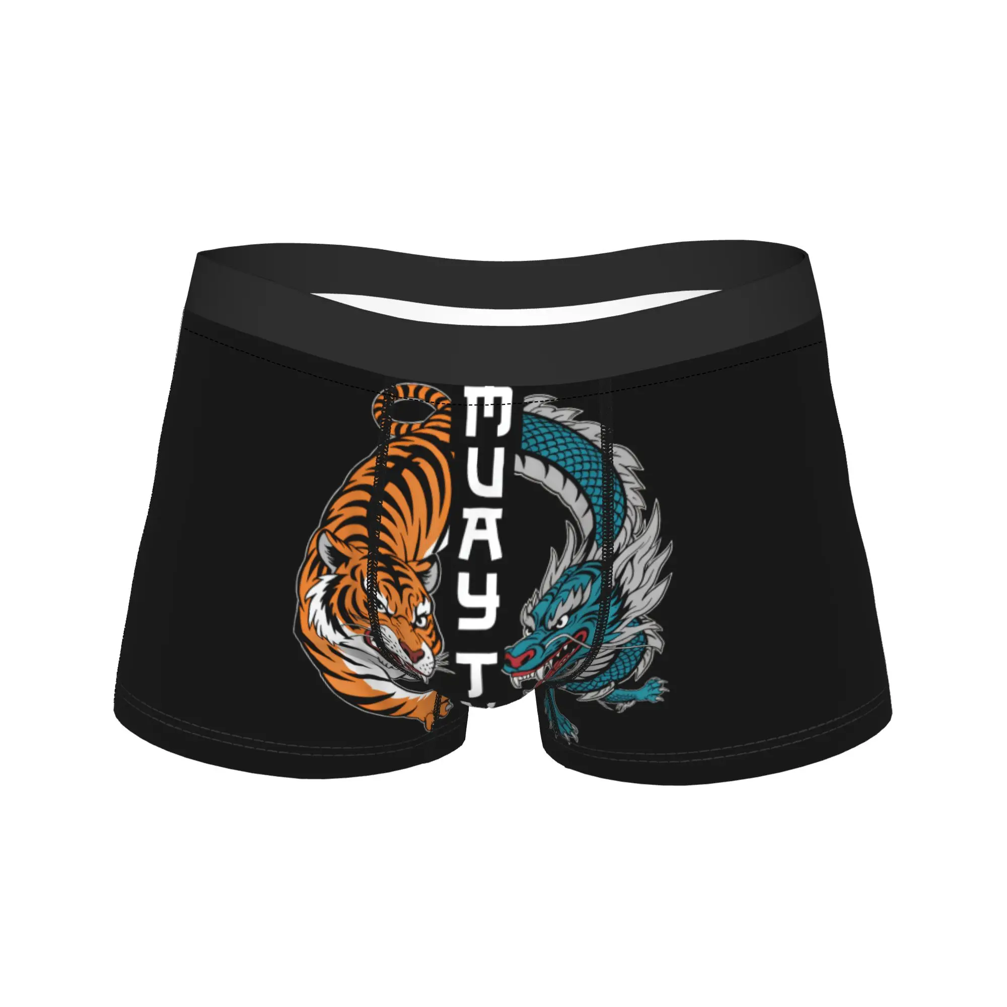 Muay Thai Thailand Boxing Muay Thai Fan Shorts Briefs  Underwear Trenky Males Novelty Trunk Pattern Oversize Underpants