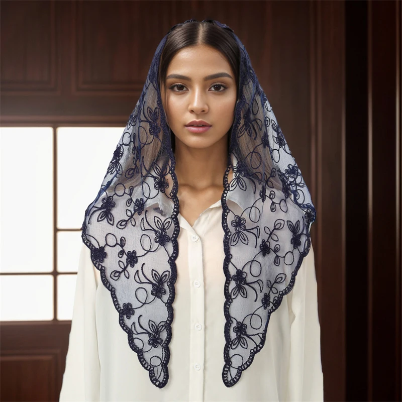 2024 Women Hijab Wrap Shawl Flower Lace Scarf Scarves Lady Fashion Wedding Headscarves Female Spring Summer Lady Accessories