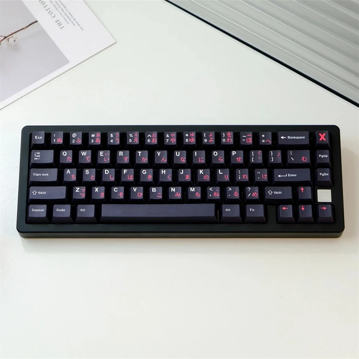 129 Keys   Black Red Japanese Keycaps Cherry Profile  Dye Sublimation Mechanical Keyboard Keycap For MX Switch