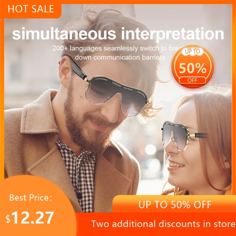 Cross Border AI Intelligent Fashion Sunglasses Phone Calls Video Translation Listening To Music Bluetooth Earphones Glasses 2026