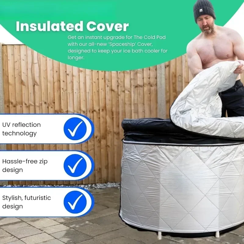 Ice Bath Bucket Outdoor Leak-proof Insulated Ice Basin Household Adult Hot and Cold Water Folding Bath