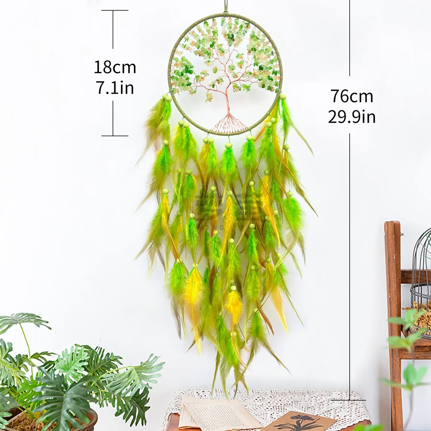 Dream Catcher Hand-woven Wind Chimes Retro Pendant Creative Living Room Bedroom Hanging Ornaments Home Decor