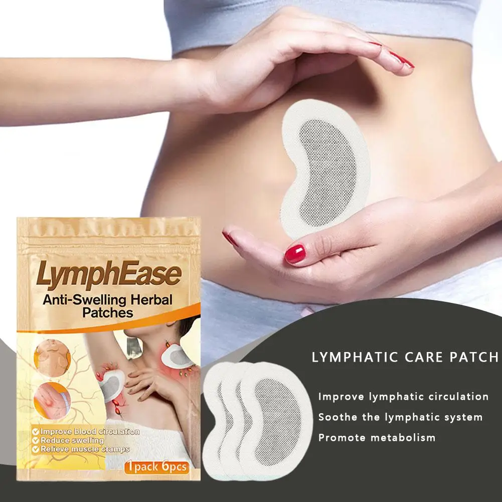 Lymphatic Detox Patch Drainage Thyroid Gland Stickers Effective Painless Treatment Heating Neck Anti Swelling Lymph Node Patches