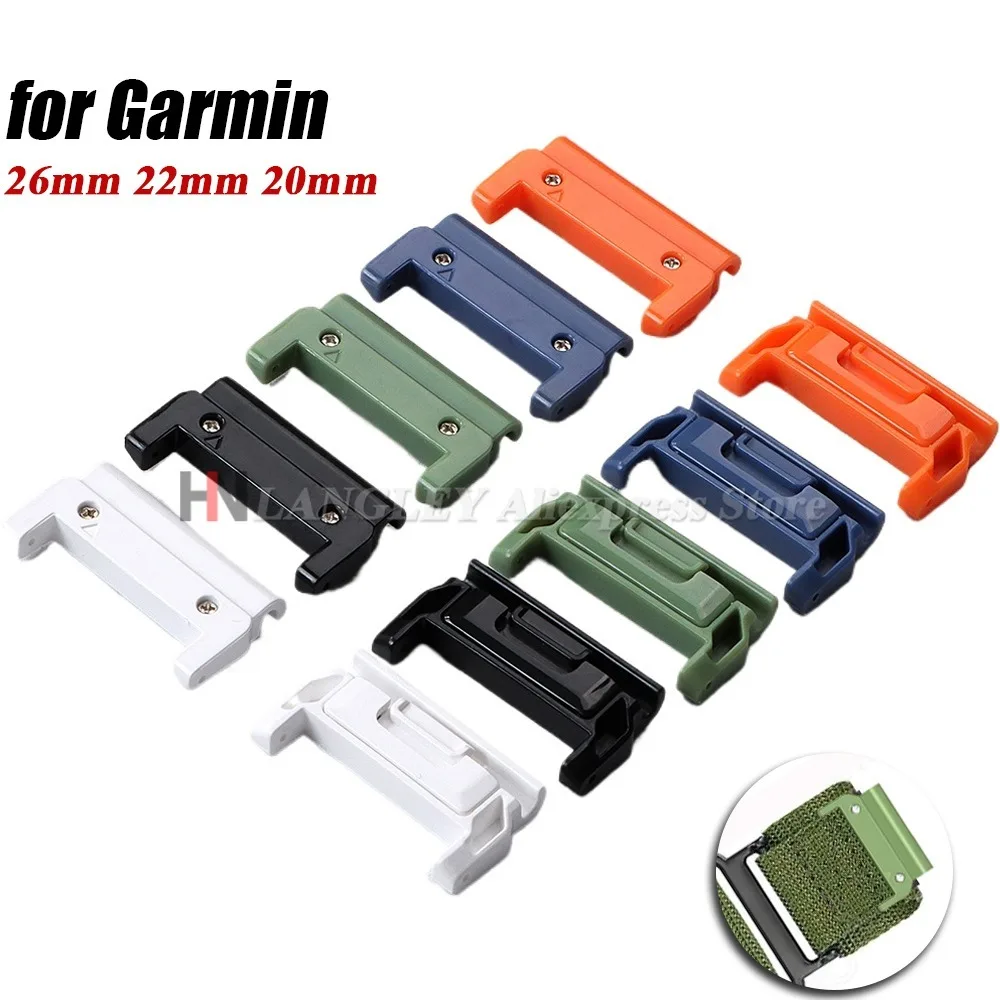 1 Pair Connector Adapter for Garmin Watch Accessories 26mm 22mm 20mm Quick Fit Leather Silicone Nylon Strap Connectors Plastic