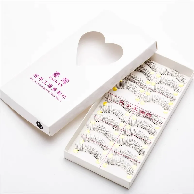 10Pairs Natural Cotton Stalk False Eyelashes Handmade Black Fake Eyelash Makeup Volume Full Strip Eye Lashes Eyelash Extensions