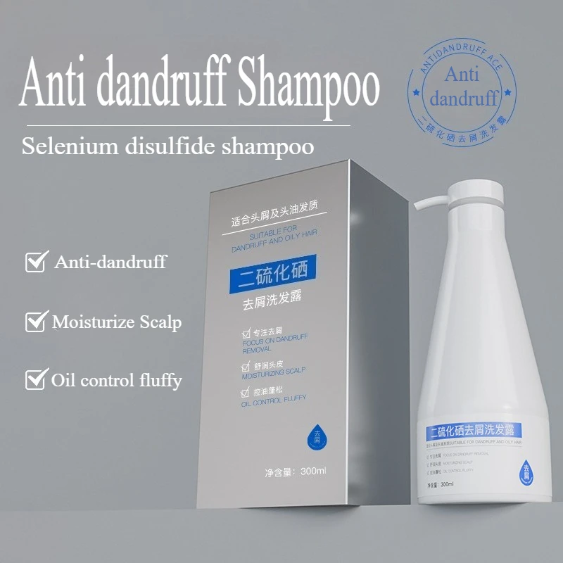 300ml Selenium Disulfide Anti Dandruff Shampoo Scalp Purifying Exfoliating Oil Control  Balancing, Volumizing