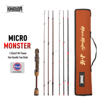 Kingdom Fishing Rod Micro Monster 1.55m Casting Spinning FUJI Guide UL Power Travel Stream Portable Trout Travel Fishing Rod