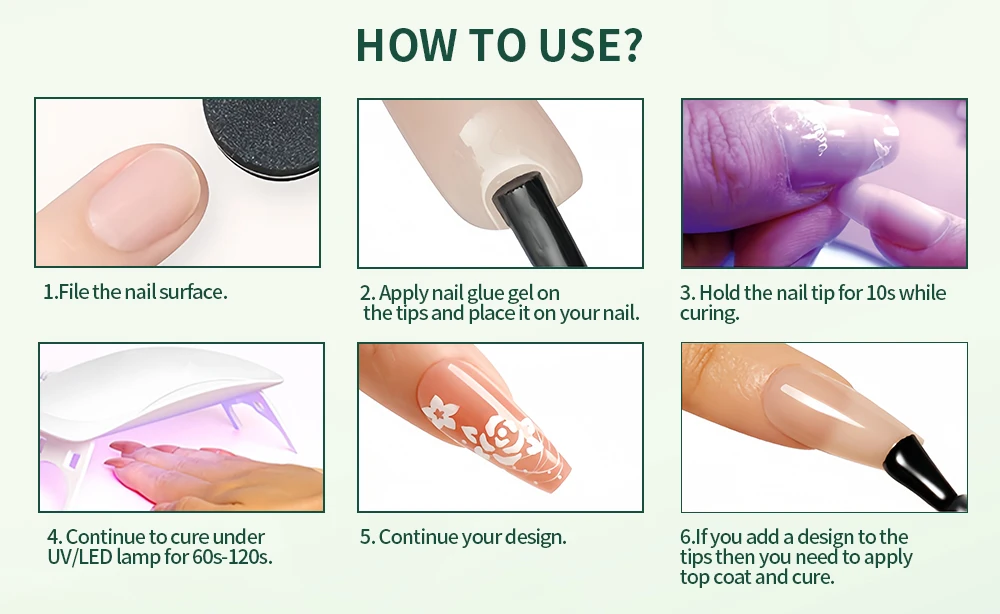 NAILPOP 140 Stück nackte natürliche Gelnägel, 14 Größen, vorgefärbtes weiches Gel, falsche Nagelspitzen, Soak Off-Acryl-Kunstnägel, Verlängerungen, Salon – Detail 13