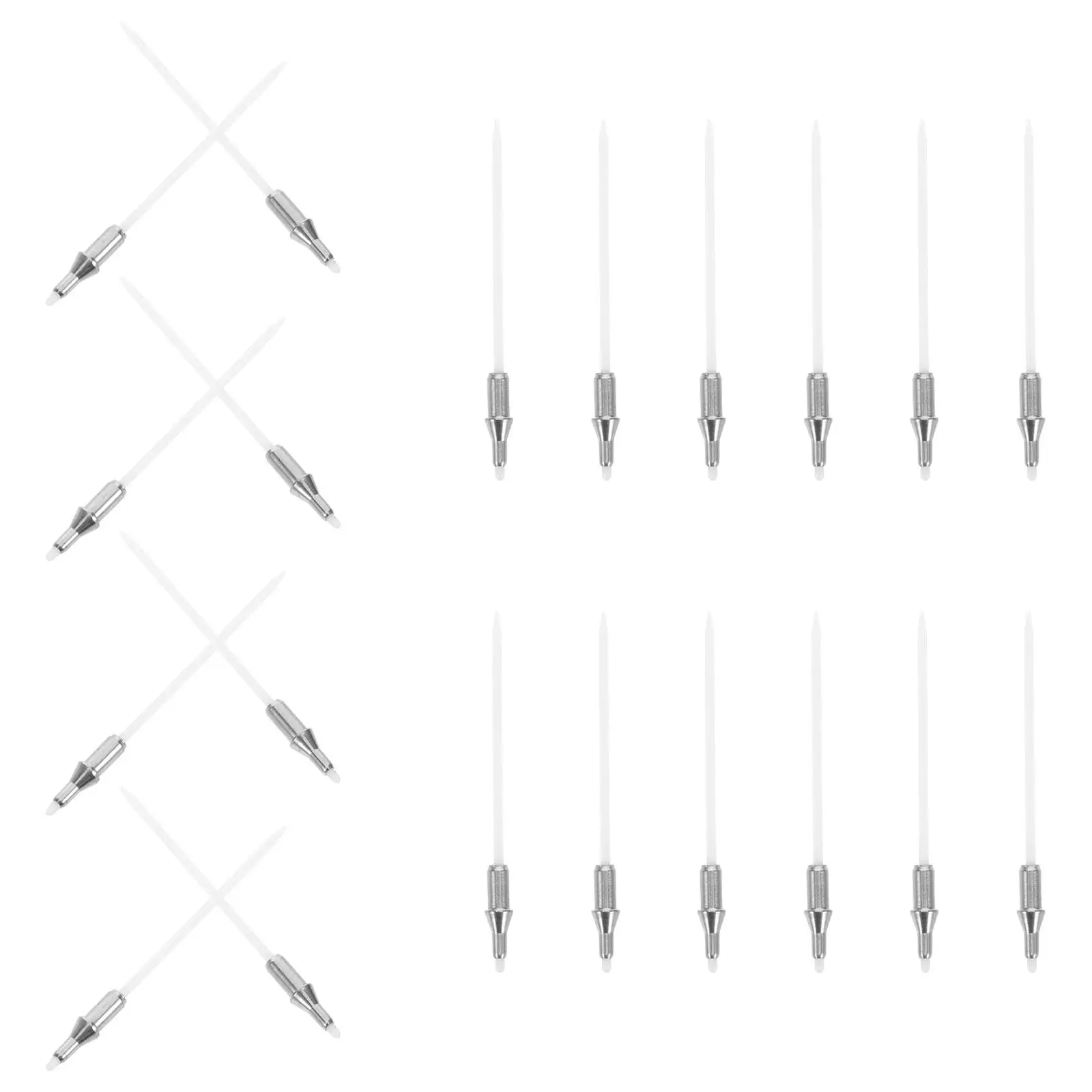 

100Pcs Dual Tip Metal Marker Nibs Replacement Tips for Refillable Paint Pens Fine Line Calligraphy Drawing Graffiti