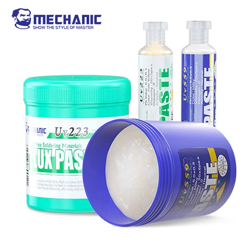 

MECHANIC UV223/UV559 паяльная паста флюс бессвинцовая паяльная смазка для мобильного телефона планшетный ПК BGA SMD инструменты для ремонта сварки печатных плат