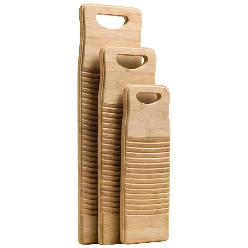 Picture 6: Large Size Thickened Bamboo Washing Board Non Plastic Bamboo Material Hand Laundry Board Home Use Laundry Tools